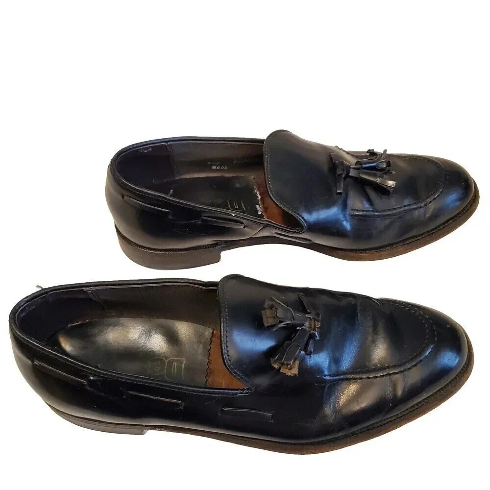Dexter Dress Shoes Mens Black Sz 9.5C‎ Loafer Leather Sole Tassel Career